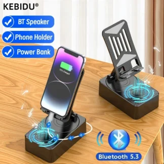 3 in 1 Bluetooth 5.3 Speaker With Cell Phone Holder Stand Charging Portable Adjustable Desktop Live Lazy Phone Tablet Bracket