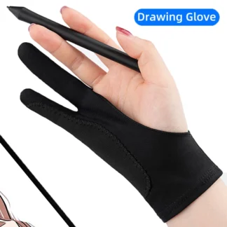 Two-Finger Drawing Gloves Anti-touch Painting Gloves for iPad Tablet Digital Board Touch Screen Oil Painting Office Art Supplies