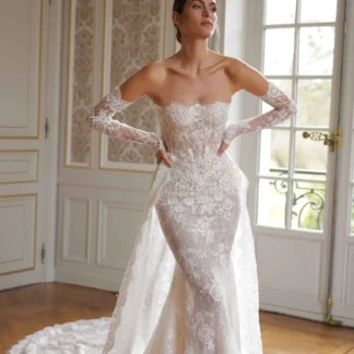 Customized Sexy Lace Mermaid Wedding Breathtaking Off Shoulder Long Sleeves Bridal Gowns Dress Vestido De Novia