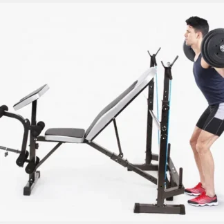 Multi function bench press weight lifting bed home gym fitness adjustable gym weight sit up bench with squat rack