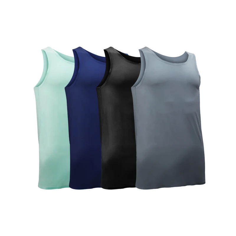 1pc Waistcoat men ice silk seamless wear undershirt sleeveless underwear pure white sports hurdles summer thin base shirt - Image 6