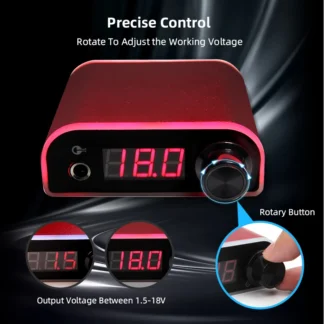 LED Tattoo Power Supply Dual Mode LCD with Foot Pedal for Coil And Rotary Machines Color Change Voltage All-in-One Tattoo Power
