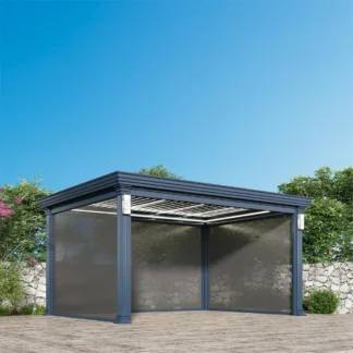Factory motorised Outdoor sunroom Gazebo Modern green house Aluminium pavilion Louver Roof Bioclimatic Pergola for Sunshade
