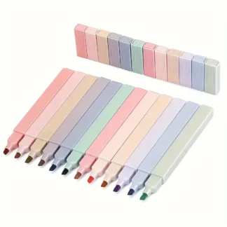 12pcs Pastel Highlighters, Non-Bleed & Smudge-Proof, Vibrant Assorted Colors, Ideal for Bible Study & Journaling