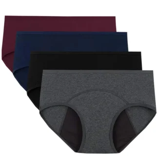 2pcs Woman Menstrual Panties Breathable Large Size Female Cotton Brief Low Waist Physiological Period Underwear Postpartum Panty