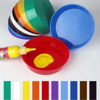 Pigment palette,Mixing Bowls for Art Painting,Vibrant Round 5pcs Plastic Paint Bowls-Perfect for Oil Painting Art Drawing Color.
