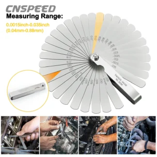 0.04mm-0.88mm Feeler thickness Gauge Inch Spark Plug Stainless Steel Gauge Thickness Gauge For Measurement Gap inspection tools