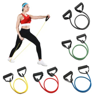 5 Levels Resistance Bands with Handles Training Exercise Tube Band Pull Rope Fitness Elastic Bands Workouts Strength Equipment