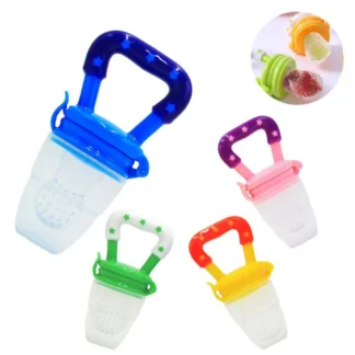 50pcs Baby Pacifier Fruit Vegetables Meat Feeder Nibbler Silicone Teething Pacifier Bag Baby Bottle Feeding Toy Nipple Supplies