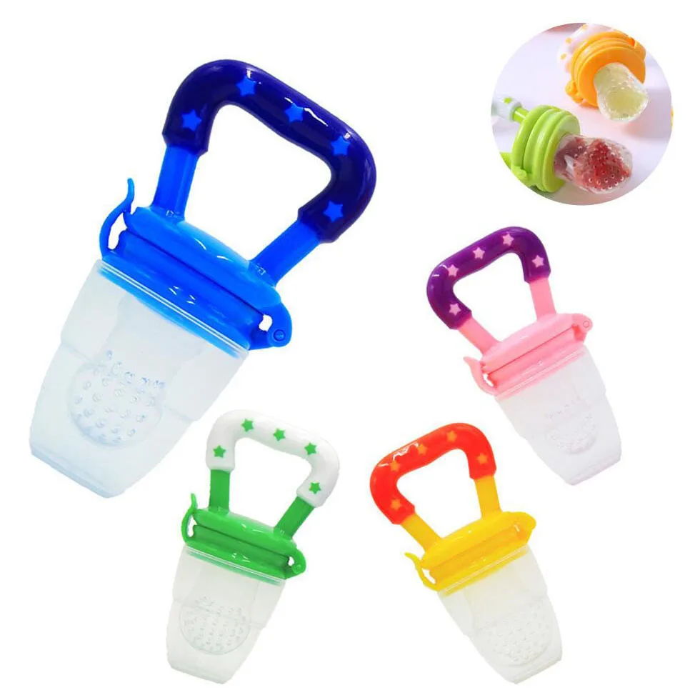 50pcs Baby Pacifier Fruit Vegetables Meat Feeder Nibbler Silicone Teething Pacifier Bag Baby Bottle Feeding Toy Nipple Supplies