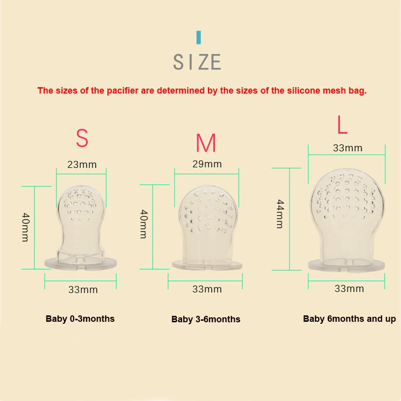 50pcs Baby Pacifier Fruit Vegetables Meat Feeder Nibbler Silicone Teething Pacifier Bag Baby Bottle Feeding Toy Nipple Supplies - Image 6