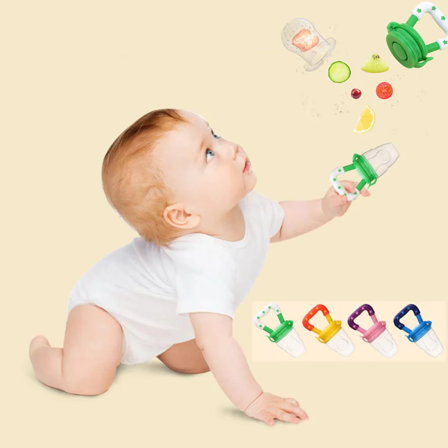 50pcs Baby Pacifier Fruit Vegetables Meat Feeder Nibbler Silicone Teething Pacifier Bag Baby Bottle Feeding Toy Nipple Supplies - Image 2