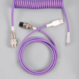 Type-C USB Port Aviator Coiling Cable for Gaming Desktop Mechanical Keyboard Coiled Cable