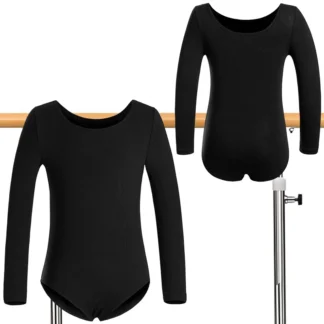 Girls Classic Team Basic Long Sleeve Ballet Dance Leotards for girl Gymnastics Dance Tops with Soft Lining Bodysuits Dancewear