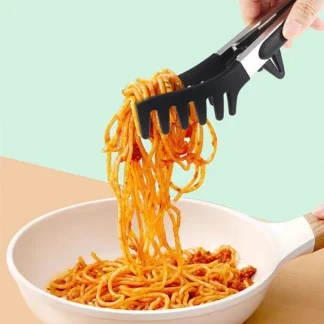 New silicone stainless steel spaghetti clip with silicone noodle holder for household kitchen tools and food clips