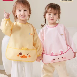 AIBEDILA Baby Eating Overalls Waterproof Children's Bibs Anti-Dressing Aprons Male Treasure Female Baby Food Supplement