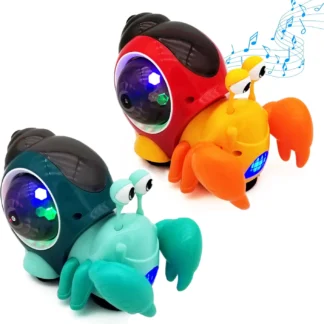 Electric sound and light universal hermit crab toy, automatic obstacle avoidance, children's intelligence and early education