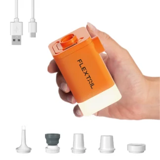 FLEXTAIL MAX PUMP 2 PLUS - Electric Air Pump with Camping Light and Emergency Power Supply, 4800mAh Battery, Dual Pressure Level