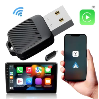 2 in 1 Wireless CarPlay Android Auto Adapter Smart USB Dongle Auto Connect Plug & Play for iPhone and Android Factory Wired Cars