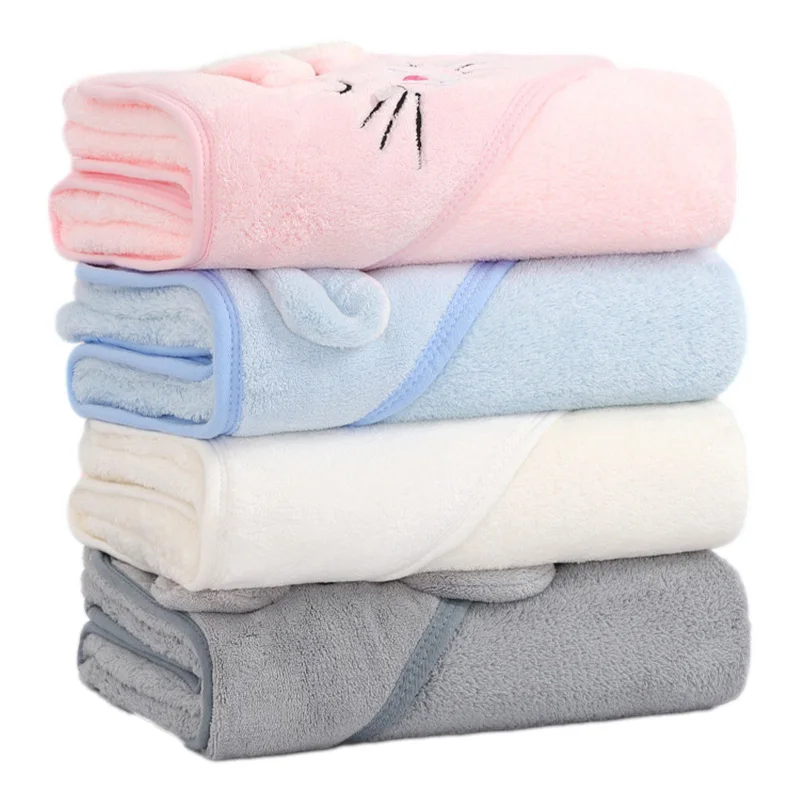 Cartoon Animal Baby Bath Towels Soft Newborn Hooded Towel Blanket Toddler Bathrobe Warm Sleeping Swaddle Wrap for Boys Girls - Image 3