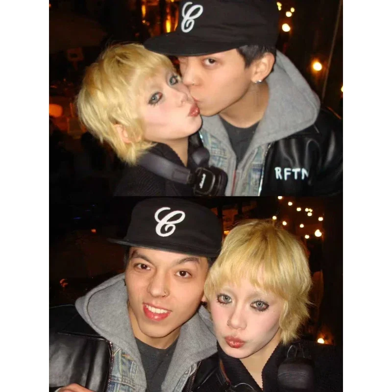 Y2K Flat Top Letter Embroidered Hats for Women Men Summer Autumn Casual Versatile Duckbill Leopard Flat Brim Baseball Cap Gorras - Image 4