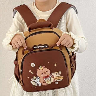Cute Capybara Backpack Cartoon Kindergarten Shoulder Bag Children School Bag Casual Daypack Travel Schoolbag For Kid Gifts