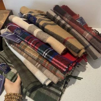 British Classic Australian Imitation Cashmere Plaid Light Luxury Scarf Unisex Couples Autumn and Winter Warm