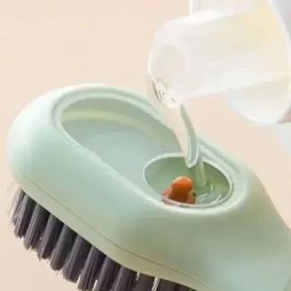 Multi Functional Liquid Added Shoe Brush Household Press Out Liquid For Washing Shoes Shoe Brush Tool Press Type Soft Fur Clo