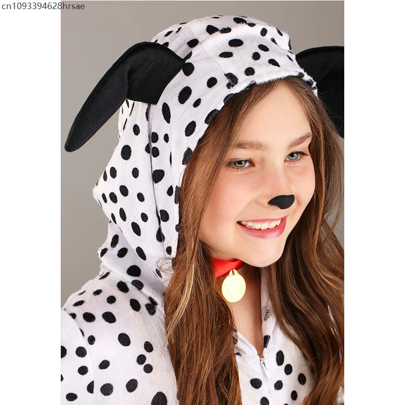 2025 New Arrival Unisex Boy Spotted Dog One Piece Jumpsuit Halloween Dress Up Girl Delightful Dalmatian Costume for Kids - Image 3