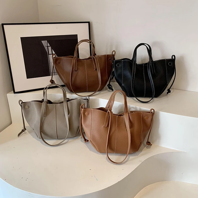 Retro Versatile Large Capacity Women's Shoulder Bags 2025 Fashion New Niche Design Solid Advanced Sense Casual Handbags - Image 5