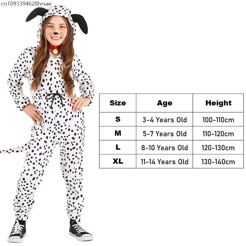 2025 New Arrival Unisex Boy Spotted Dog One Piece Jumpsuit Halloween Dress Up Girl Delightful Dalmatian Costume for Kids - Image 6
