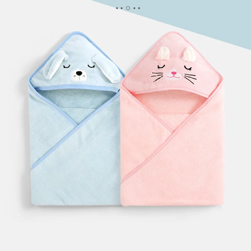 Cartoon Animal Baby Bath Towels Soft Newborn Hooded Towel Blanket Toddler Bathrobe Warm Sleeping Swaddle Wrap for Boys Girls - Image 5