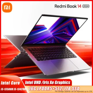 Xiaomi Redmi Book 14 Laptop 2024 Intel Core i5 i7 Intel UHD/Iris Xe Graphics 16GB DDR5+512G/1TB SSD Notebook Fingerprint PC