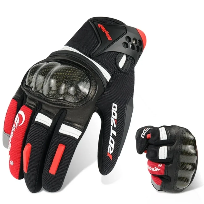 Summer Breathable Anti-Slip Motorcycle Gloves Men Women with Hard Knuckles Protective Gear for MTB Cycling Motorbike Racing - Image 2