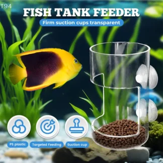 Practical Fish Feeder For Aquarium 2025 New Fish Tank Dish Tray With Suction Cup Acrylic Fish Feeding Tube Fish Food Holder
