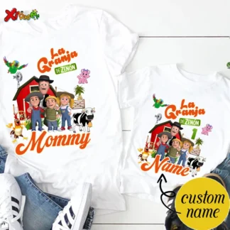 Farm Family Shirts Anilmal Birthday Shirt Matching Tshirts Party Matching Clothes Outfit Kids Clothes Baby Jumpsuit Custom Name