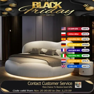 Princess Luxury Pretty Double Bed King Size Modern Italian Round Bed Loft Villa Camas De Dormitorio Bedroom Set Furniture