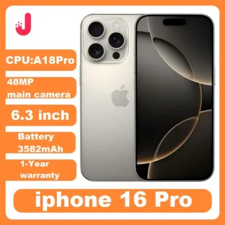 Apple iPhone 16 pro 6.3' Super Retina XDR OLED 8GB RAM 128/256GB Face ID A18pro 5G Used Cell Phone Original 16Pro NFC Smartphone