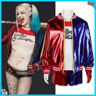 Best-Selling Quinn Cosplay Costume - Halloween & Carnival Outfit for Women, Adult Jacket Set, Christmas Party Attire