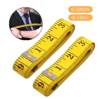 300Cm 120Inch Portable Soft PVC Tape Body Measure Sewing Tailor Tape Durable For Dressmaking Measuring Analysis Instruments Tool
