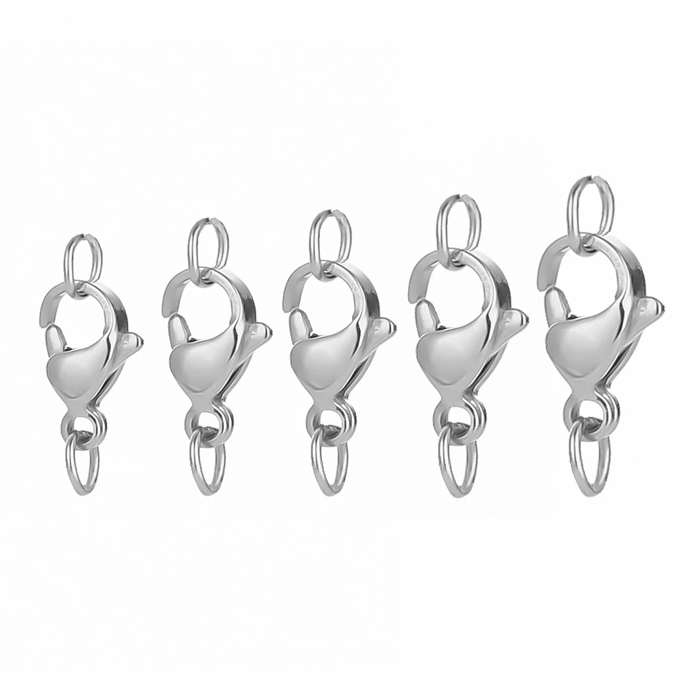 25Pcs Stainless Steel Lobster Clasps Jump Rings Hooks Connector Bracelet Necklace Chains DIY Jewelry Making Findings Supplies - Image 6