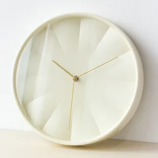 Artistic Wall Clock with Glass Face Luxury Minimalist No-Number Design Clocks for Bedroom Living Room Decor Clocks