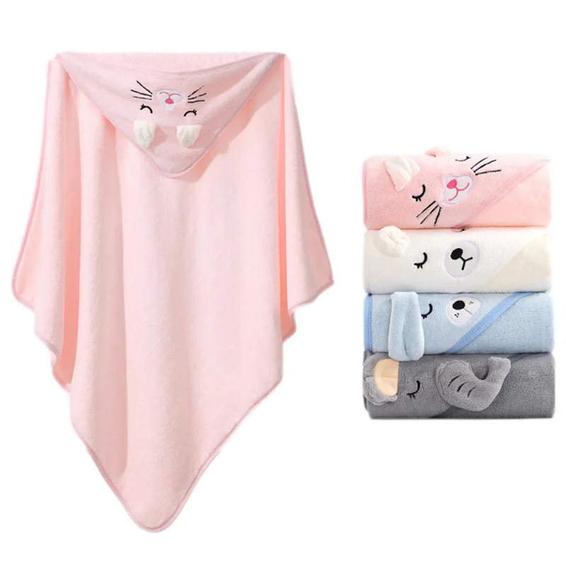 Cartoon Animal Baby Bath Towels Soft Newborn Hooded Towel Blanket Toddler Bathrobe Warm Sleeping Swaddle Wrap for Boys Girls - Image 4