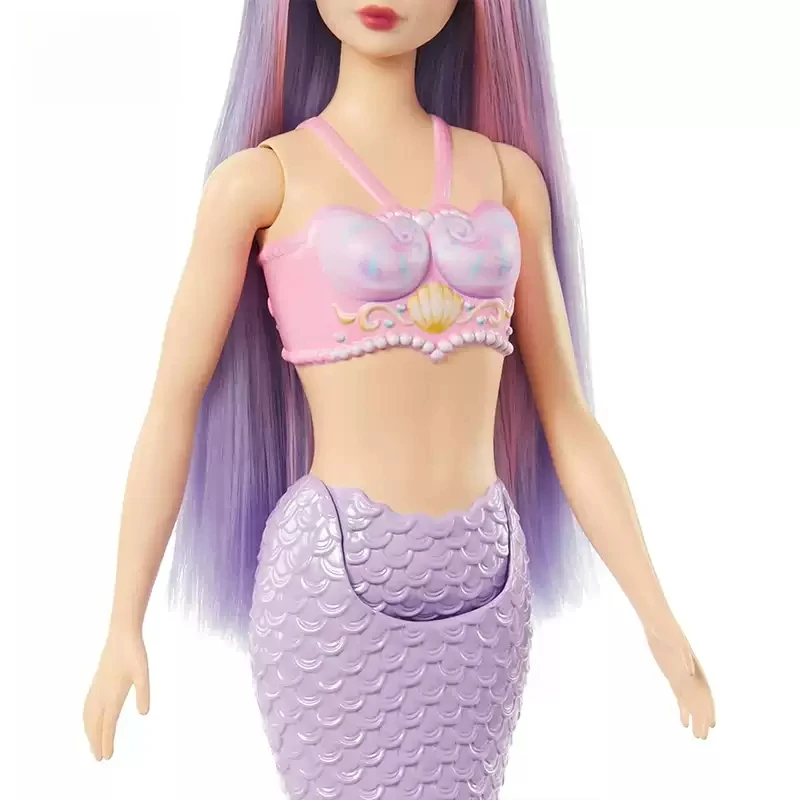 Original Barbie Mermaid Doll Pink Fantasy Ocean Princess Hair Accessories Shell Toys for Girl Movable Joints Fish Tail Body Gift - Image 3