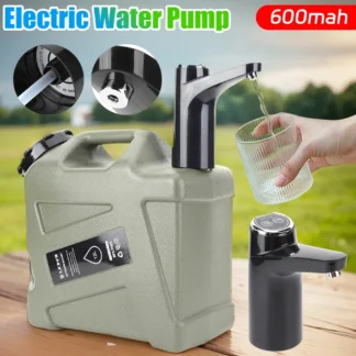 Outdoor Electric Water Pump USB Rechargeable Portable Water Dispenser One Key Switch Auto Water Pump for Camping Waters Tank