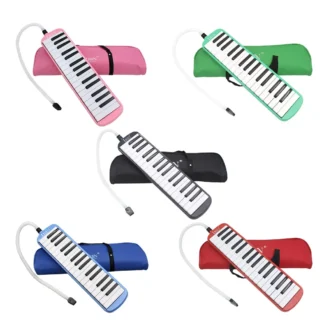 IRIN 32 Keys Piano Melodica Mouth Organ Keyboard Musical Instrument Gift for Beginner Performance Practice with Carrying Bag