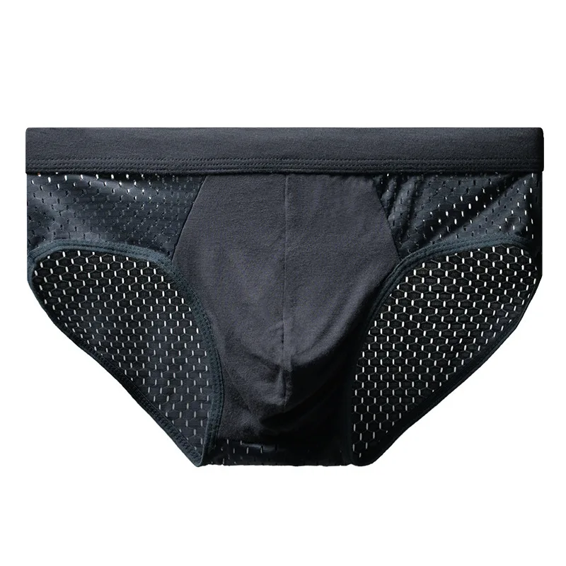 Men Underwear Male Thin Breathable Triangle Panties for Men's Ice Silk Briefs Mesh Sexy Square Corner Pants for men's Shorts - Image 3