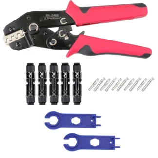 SN-2546B Crimping Pliers Set Terminal Eletrico Wire Clip Connector Electric Wiring Tools for BKMC4 Tool Plier Solar Energy