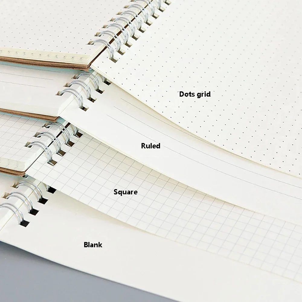 A4/A5/A6 Coil Notebook Lined Dots Blank Grid Paper Journal Book For School Office Supplies Stationery - Image 3