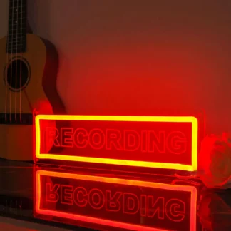 Recording Neon Sign Handmade Wall Art Decor DJ Room Sign Music Room Home Decor Birthday Gift For Teens Bedroom Recording studio